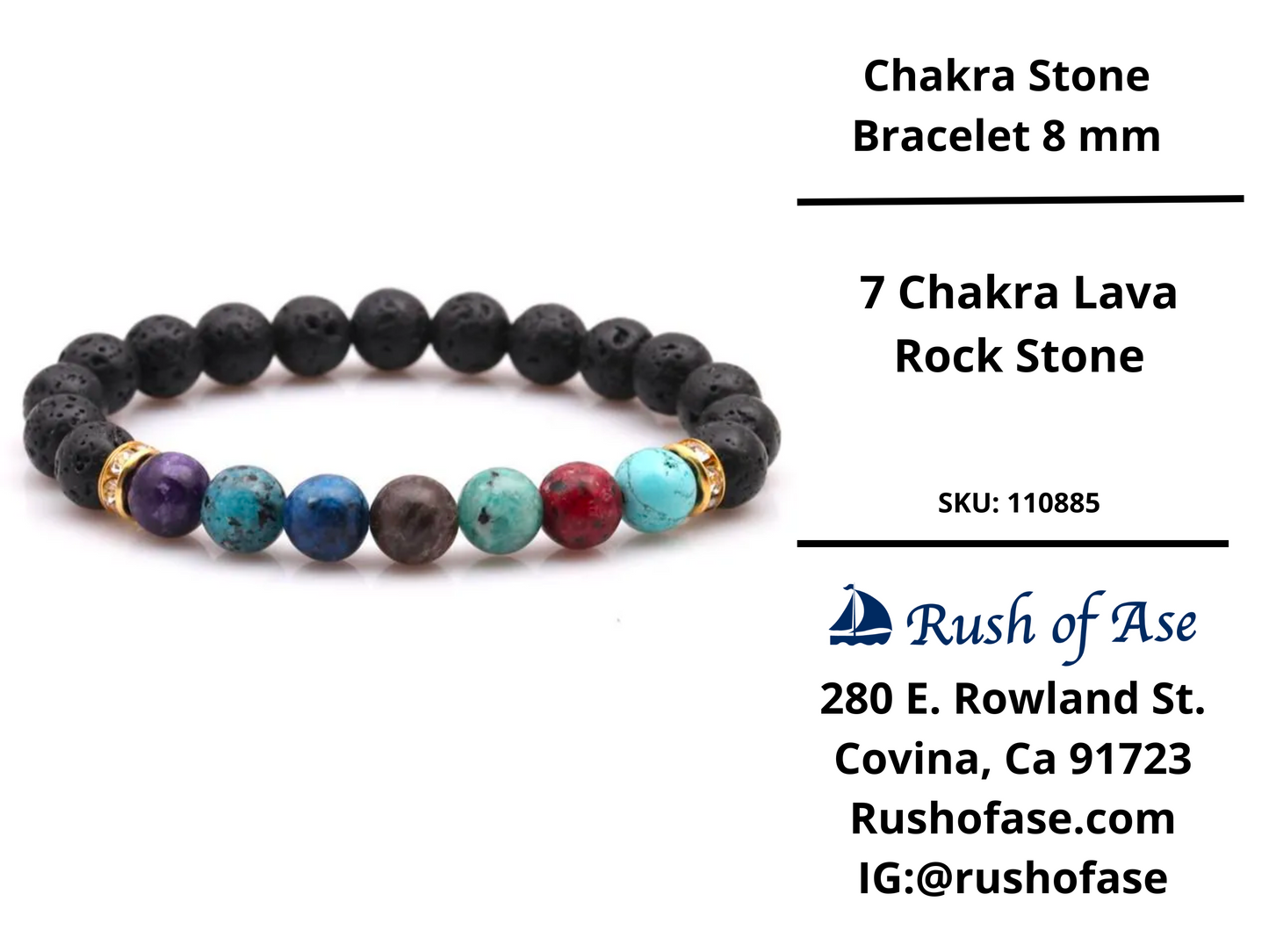 Stone Bracelet 8mm | Chakra Stone Bracelet