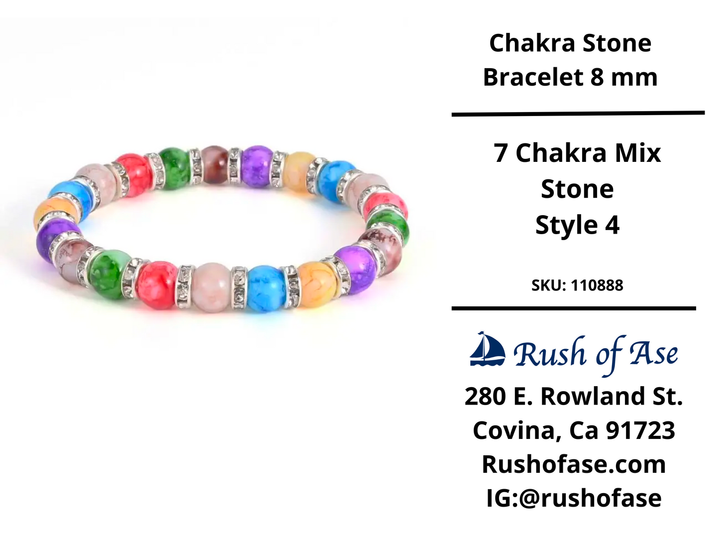 Stone Bracelet 8mm | Chakra Stone Bracelet