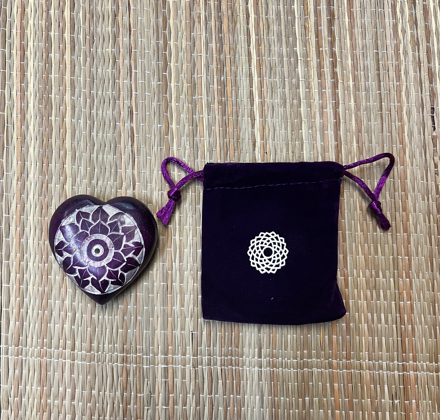 Incense Burner | Chakra Carved Heart Shaped Incense Stick Burner
