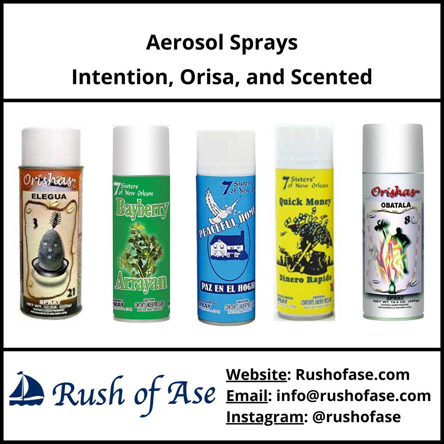 Aerosol Sprays | Intention, Orisa, and Scented