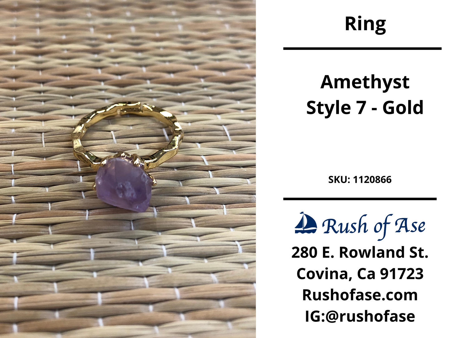 Rings | Raw Stone Adjustable Ring