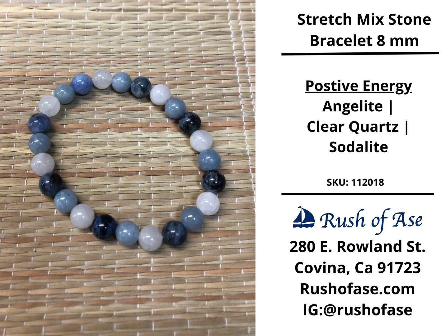 Stone Bracelet 8mm | Stretch Mix Stone Bracelet
