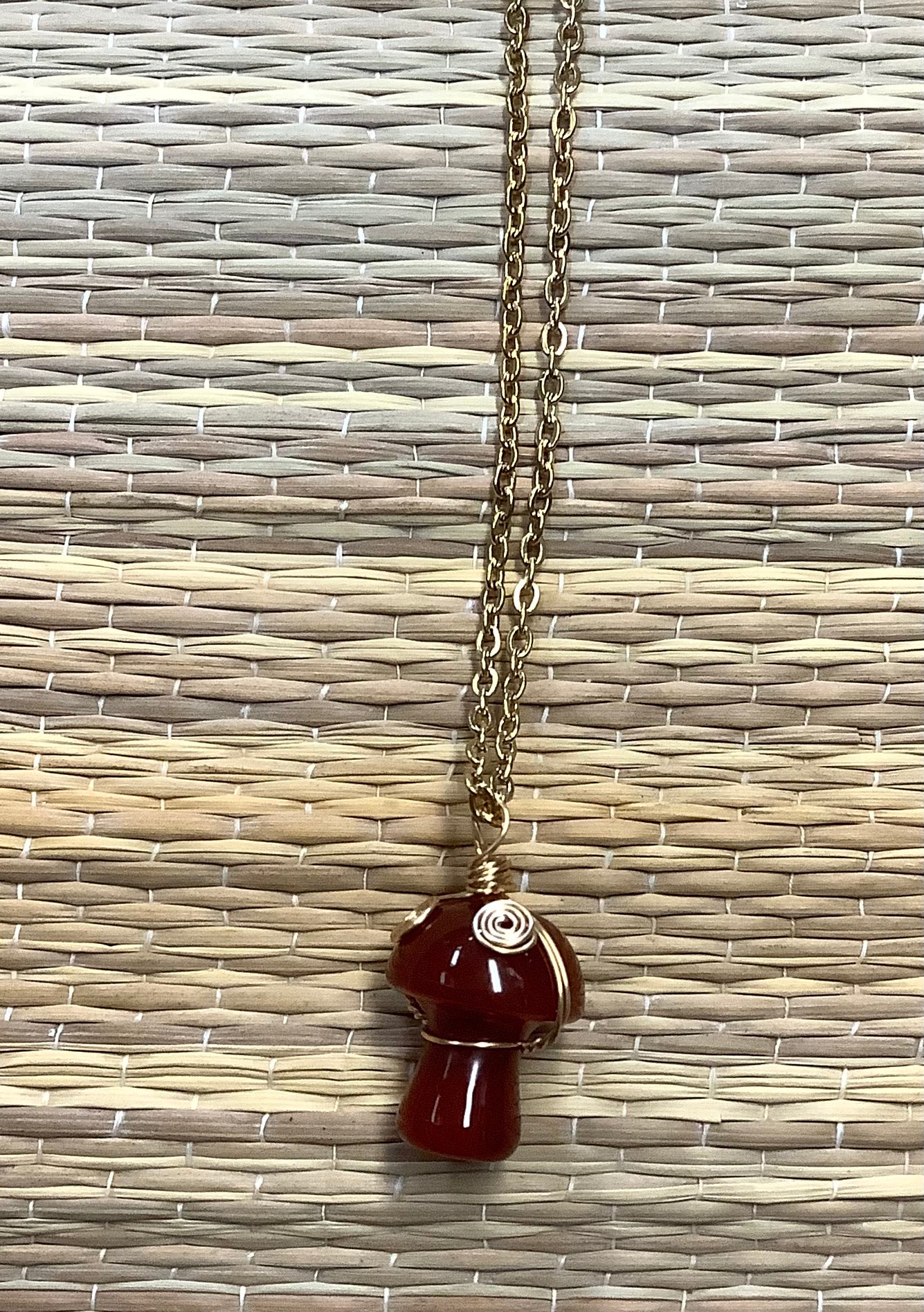 Stone Necklaces | Stone Mushroom Pendant
