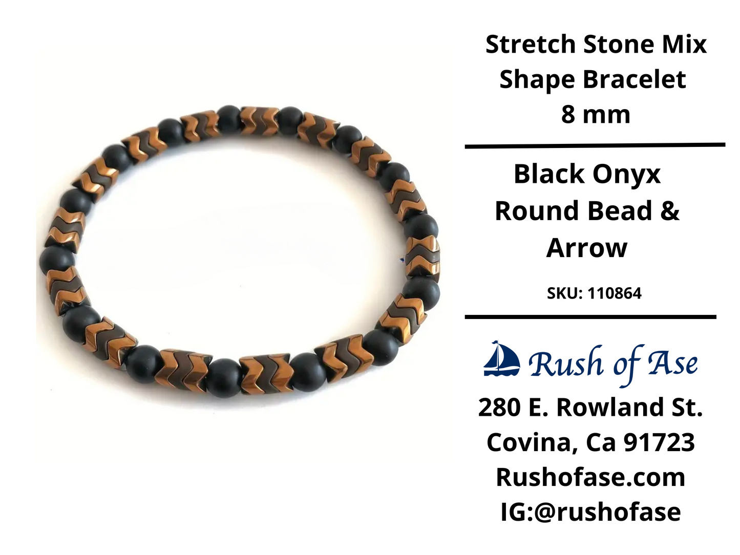 Stone Bracelet 8mm | Stretch Mix Stone Bracelet