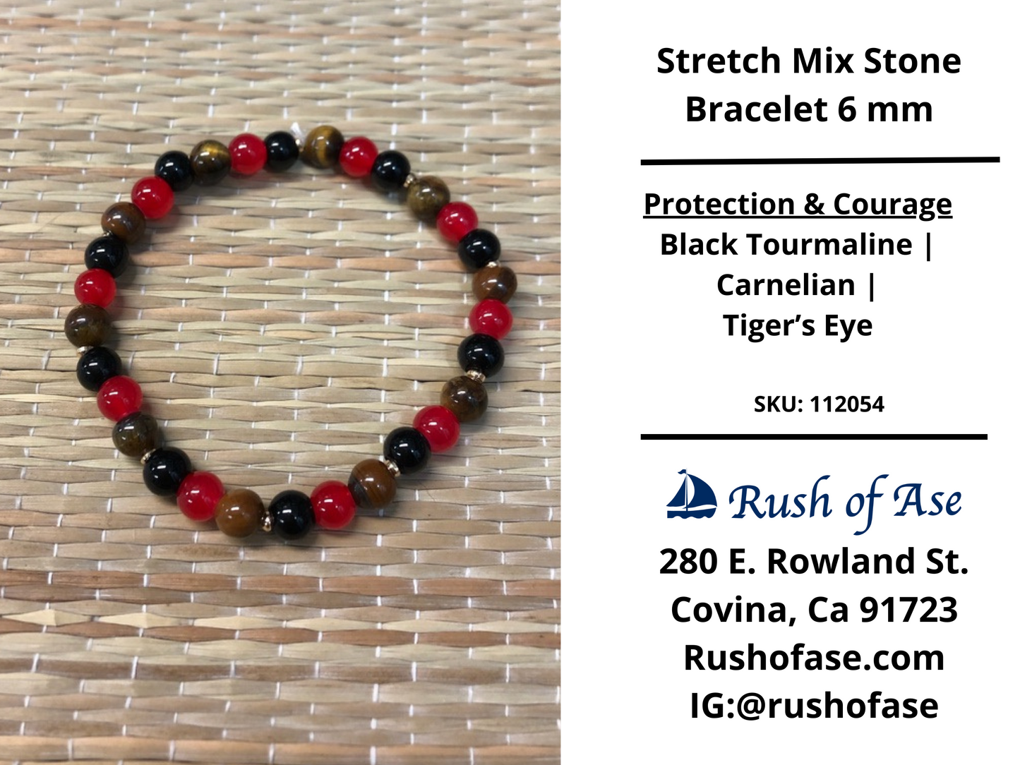 Stone Bracelet 6mm | Stretch Mixed Stone Bracelet