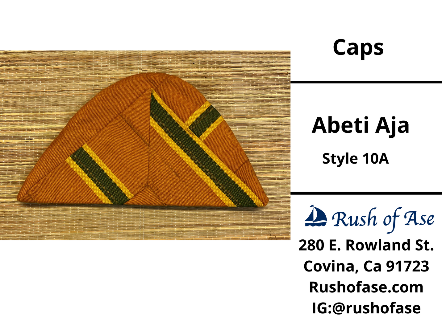 Caps | Abeti Aja | Yoruba Cap Style A - Colors
