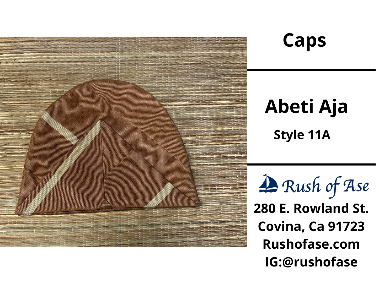 Caps | Abeti Aja | Yoruba Cap Style A - Colors