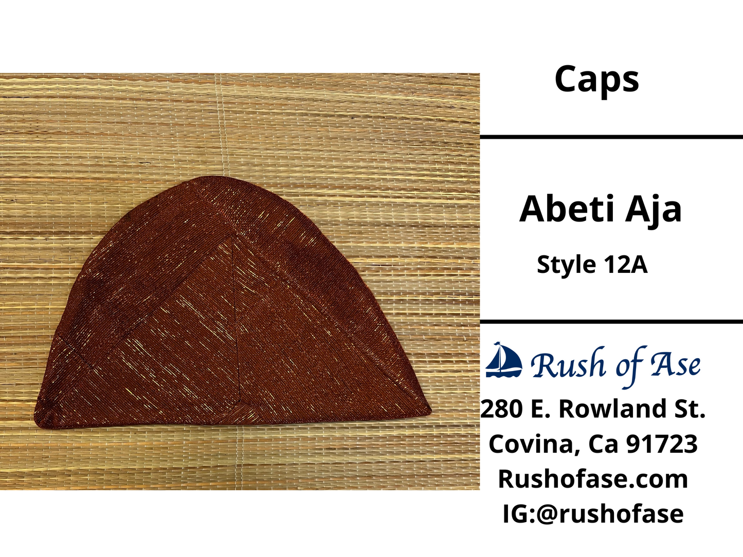 Caps | Abeti Aja | Yoruba Cap Style A - Colors
