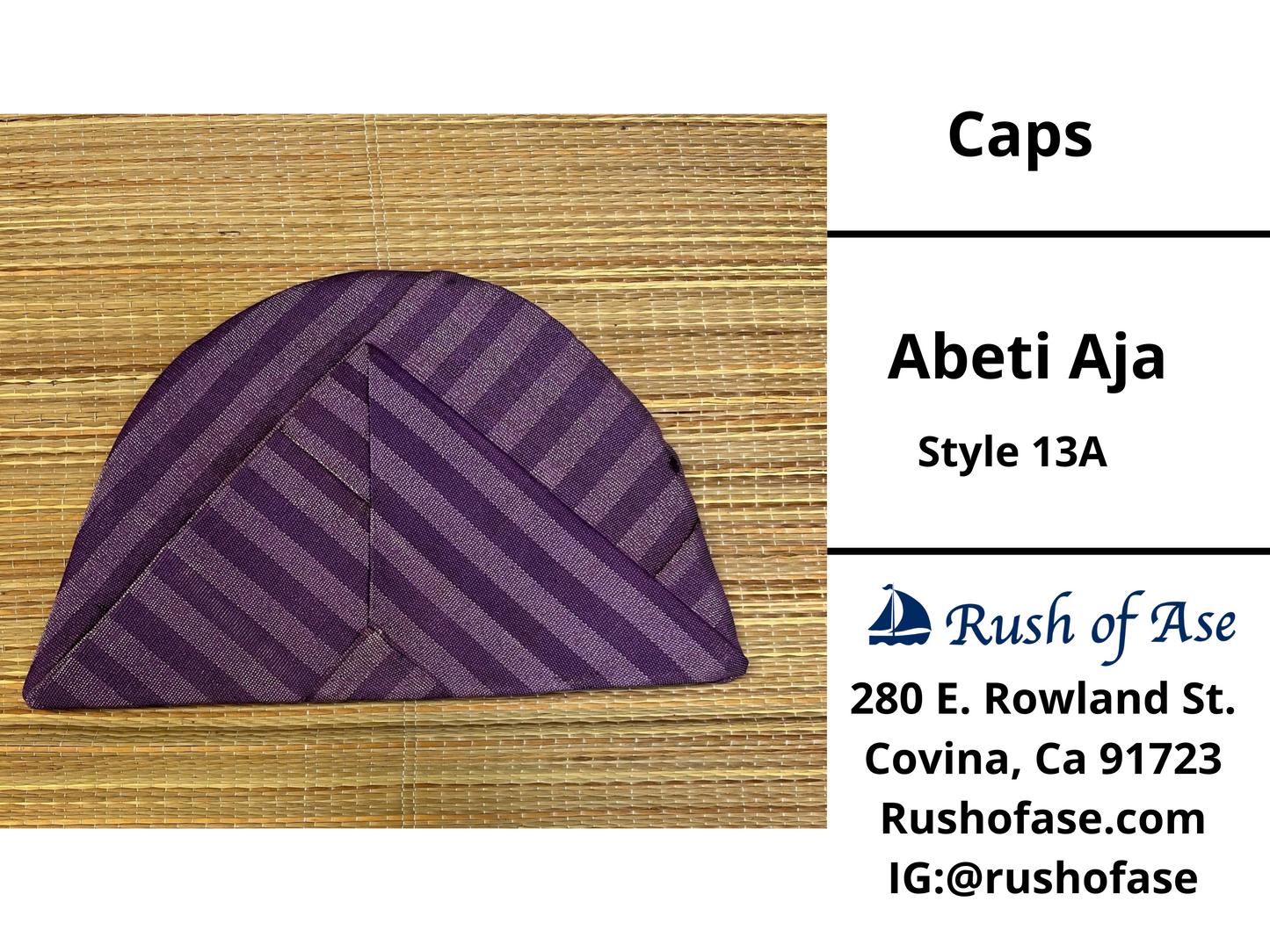 Caps | Abeti Aja | Yoruba Cap Style A - Colors