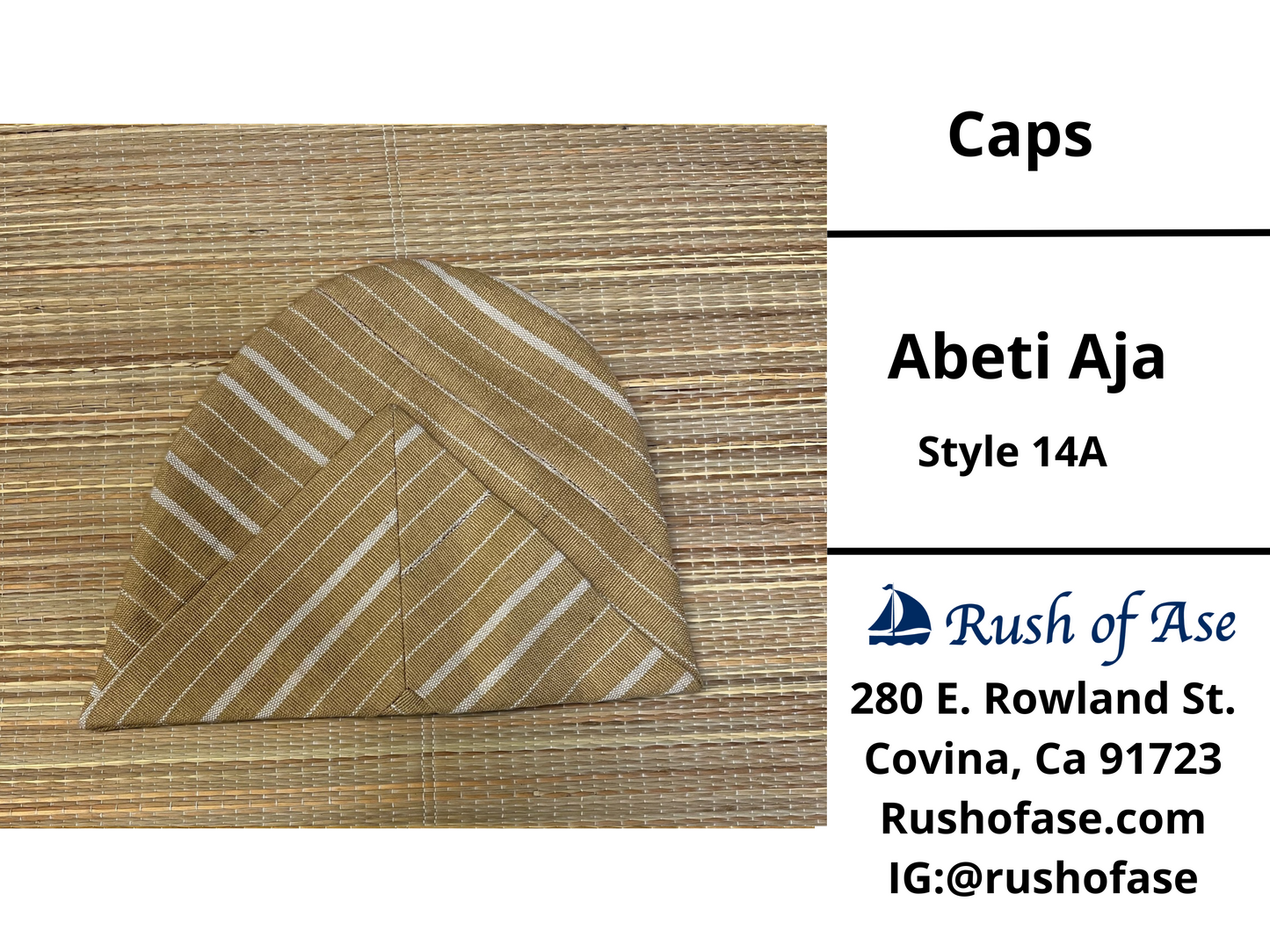 Caps | Abeti Aja | Yoruba Cap Style A - Colors