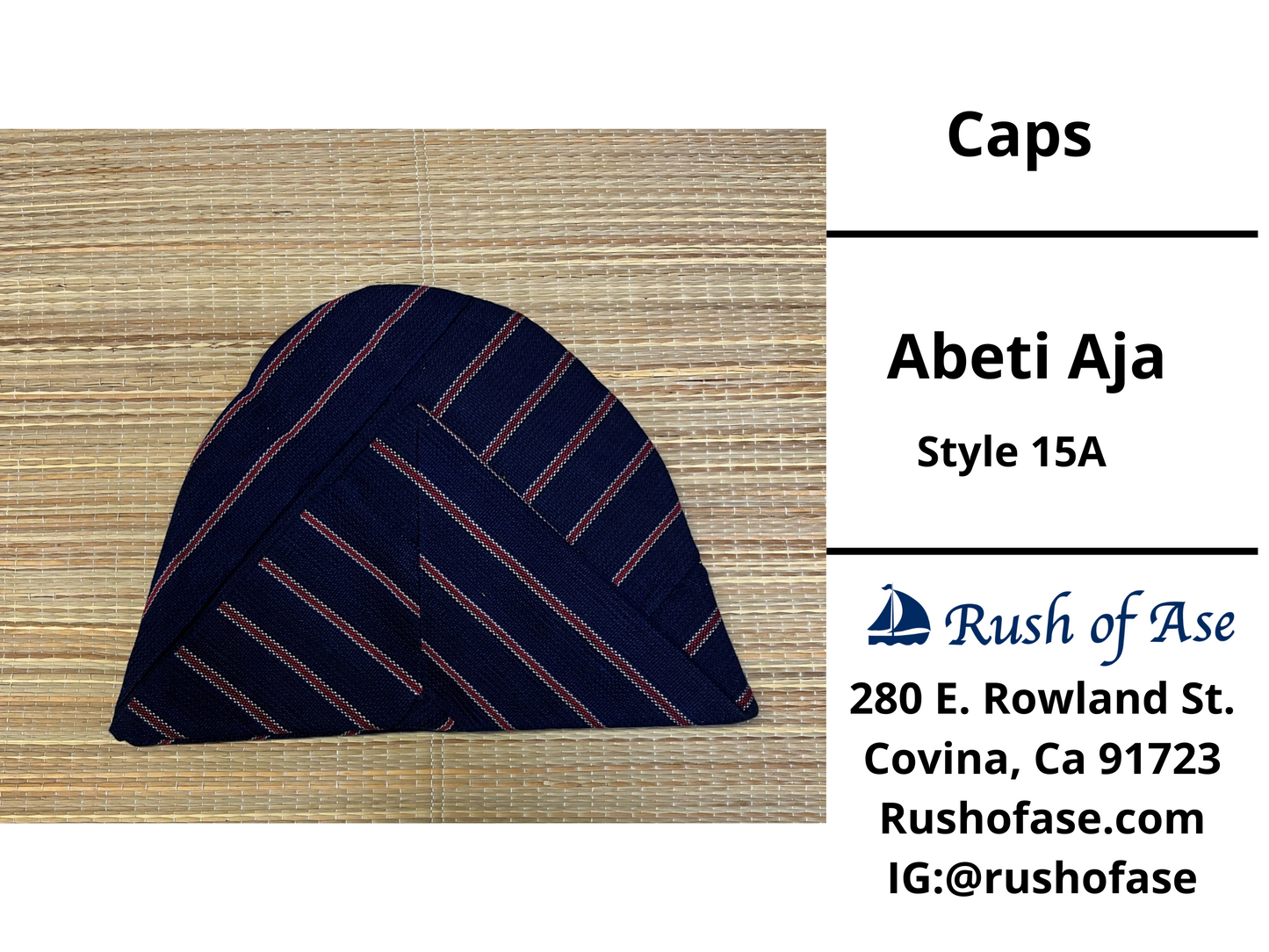Caps | Abeti Aja | Yoruba Cap Style A - Colors