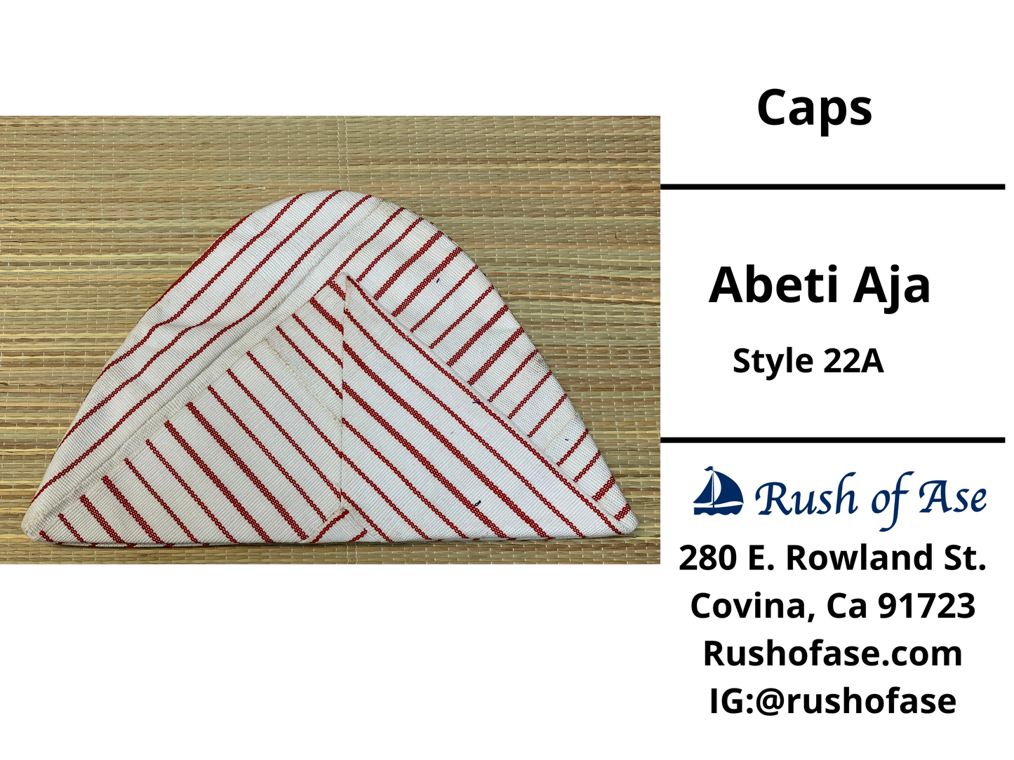 Caps | Abeti Aja | Yoruba Cap Style A - Colors