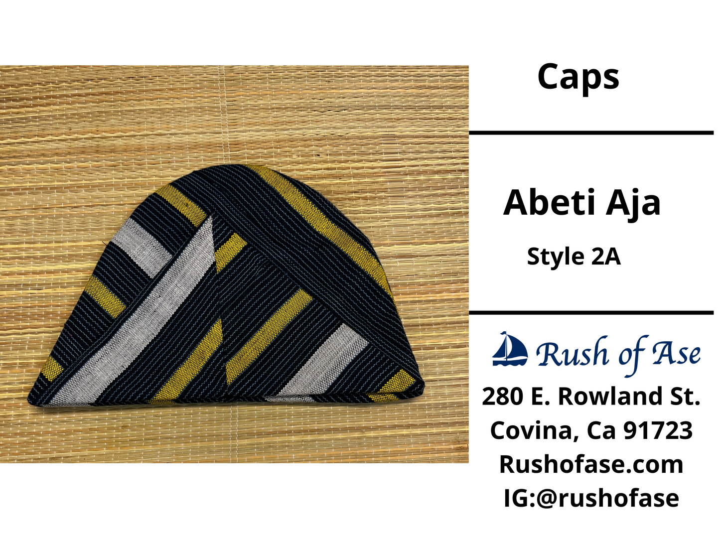 Caps | Abeti Aja | Yoruba Cap Style A - Colors
