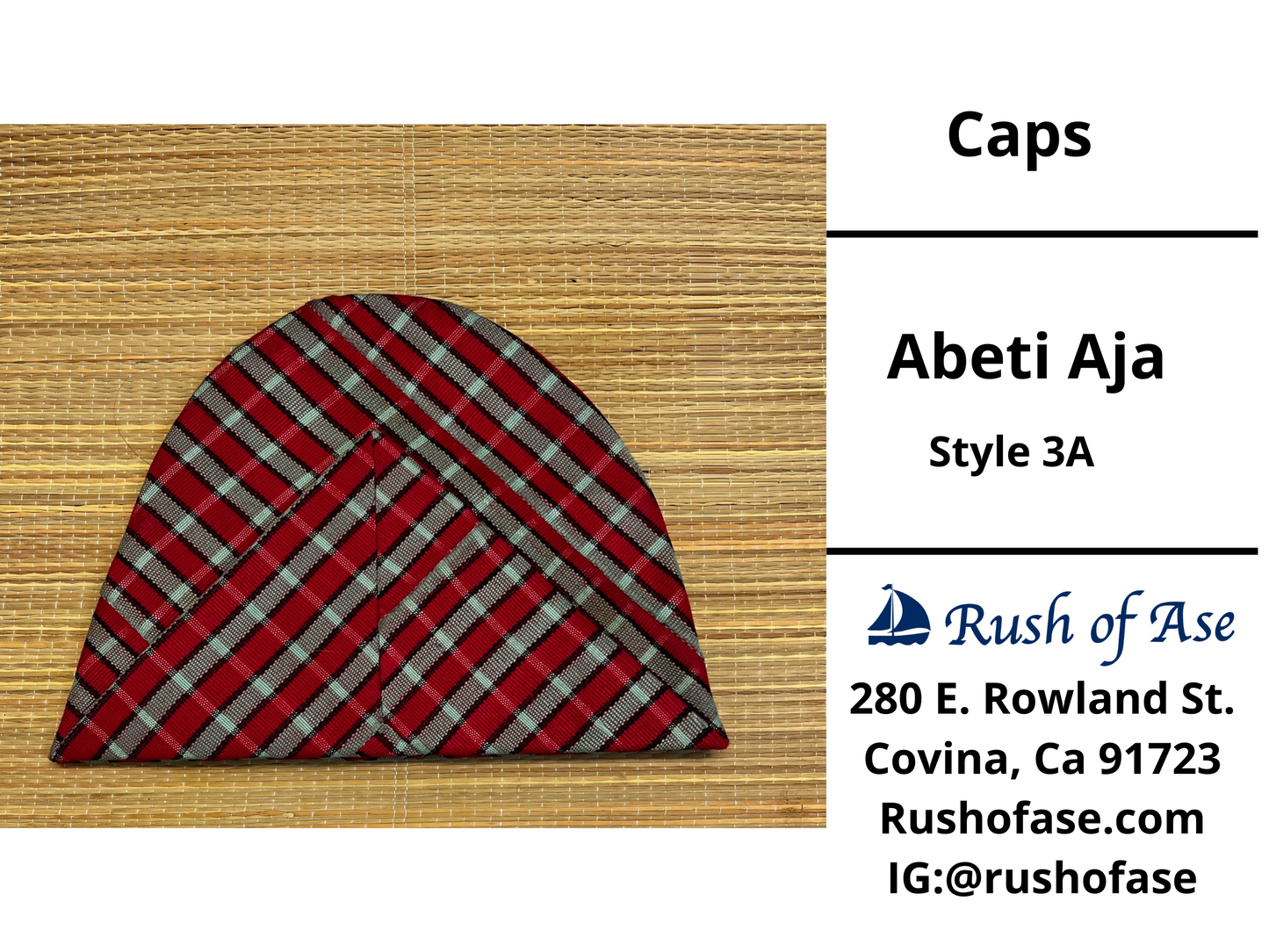 Caps | Abeti Aja | Yoruba Cap Style A - Colors