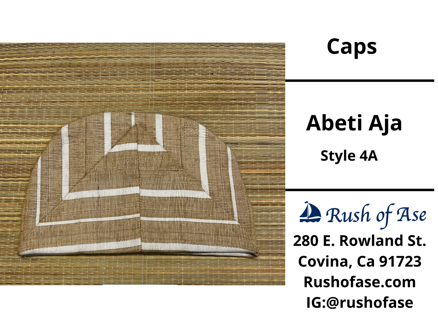 Caps | Abeti Aja | Yoruba Cap Style A - Colors