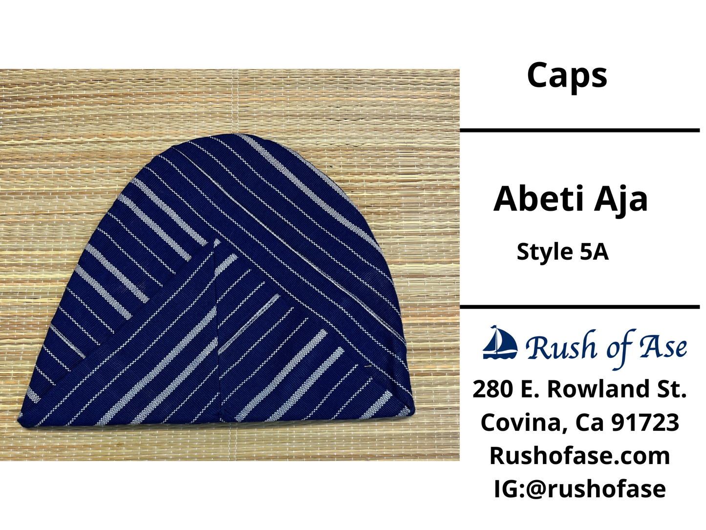 Caps | Abeti Aja | Yoruba Cap Style A - Colors