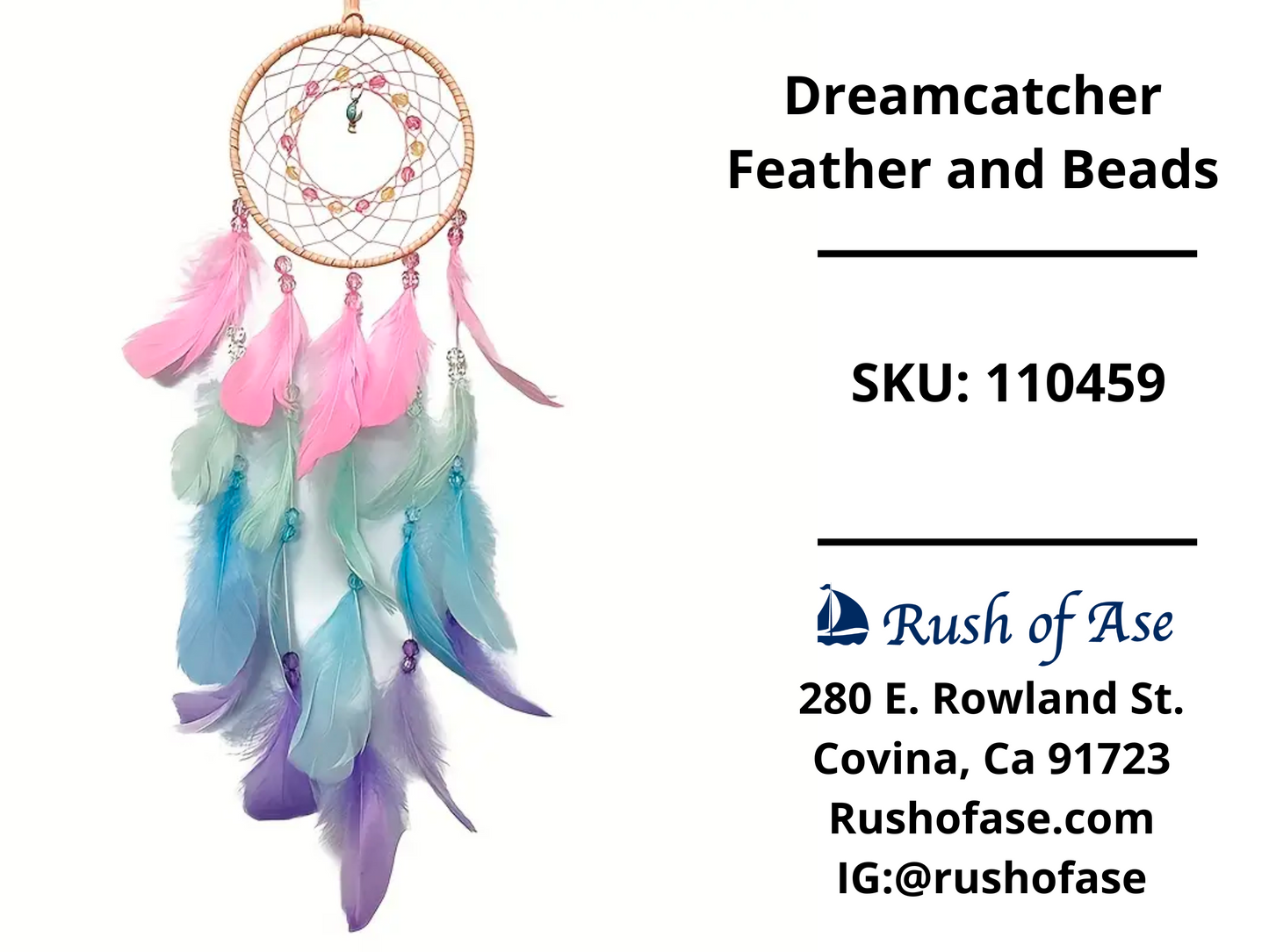 Dreamcatcher Feather and Beads