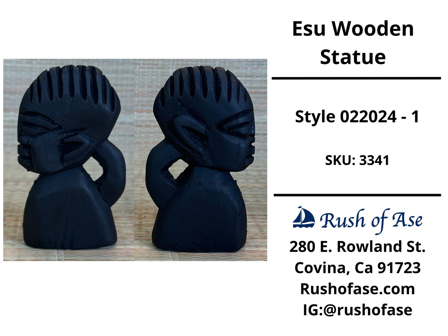 Orisa Statues | Esu Wooden Head
