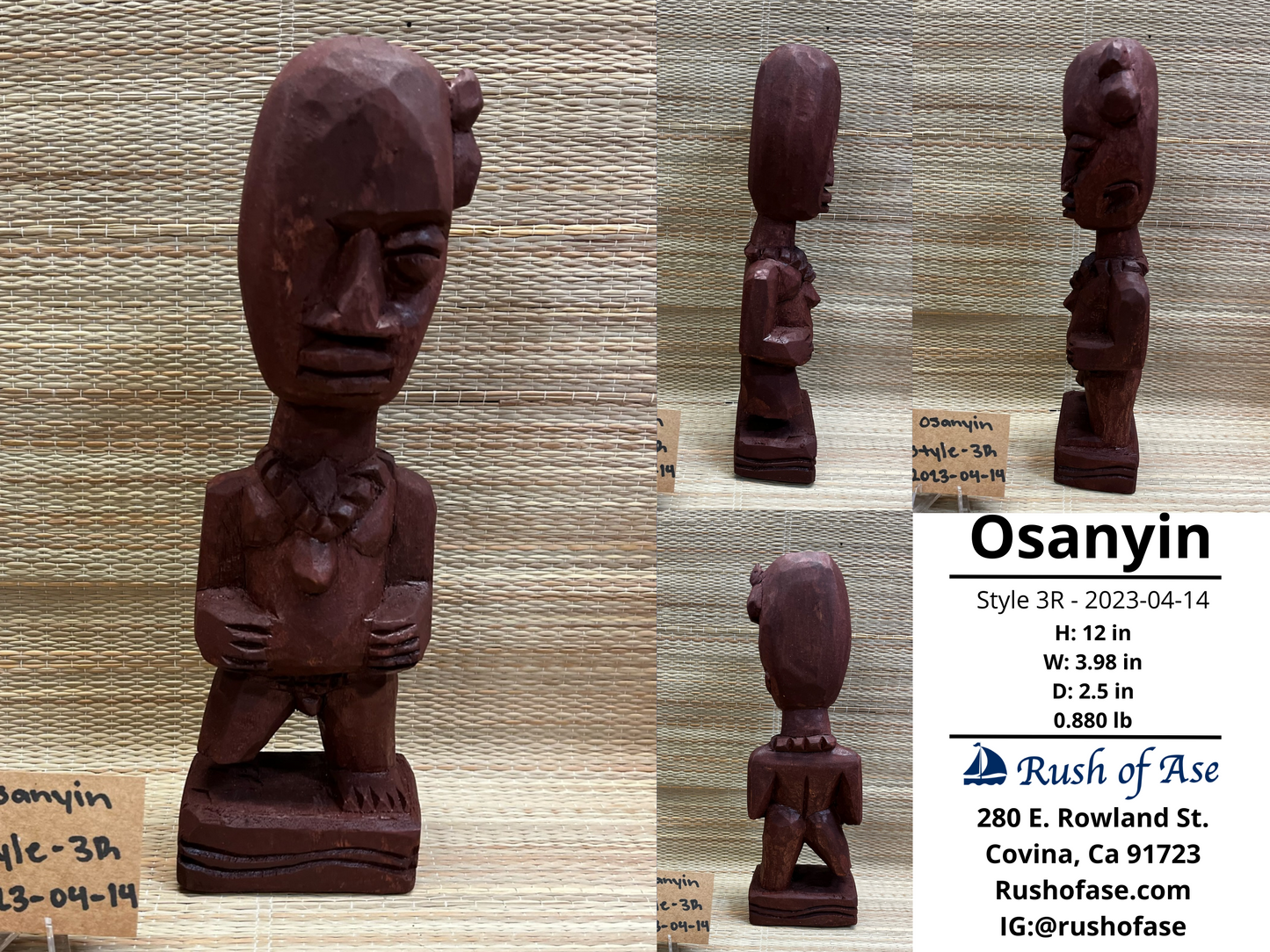 Statues | Orisa Statues | Osanyin Wood Statue - Style 3R