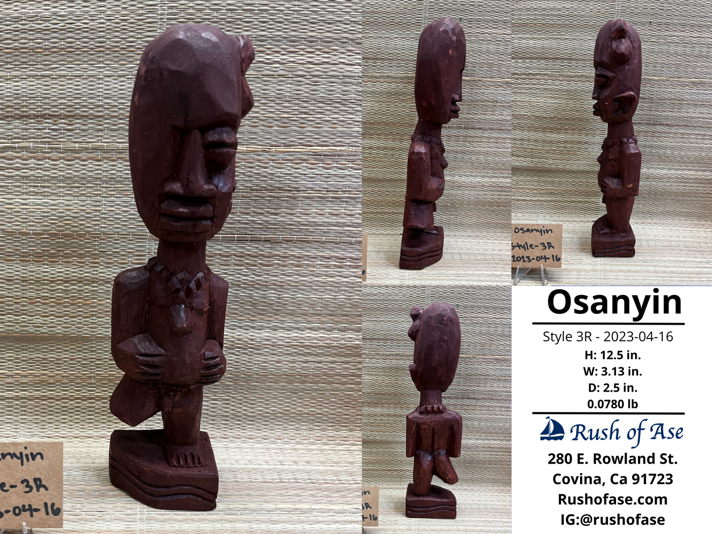 Statues | Orisa Statues | Osanyin Wood Statue - Style 3R