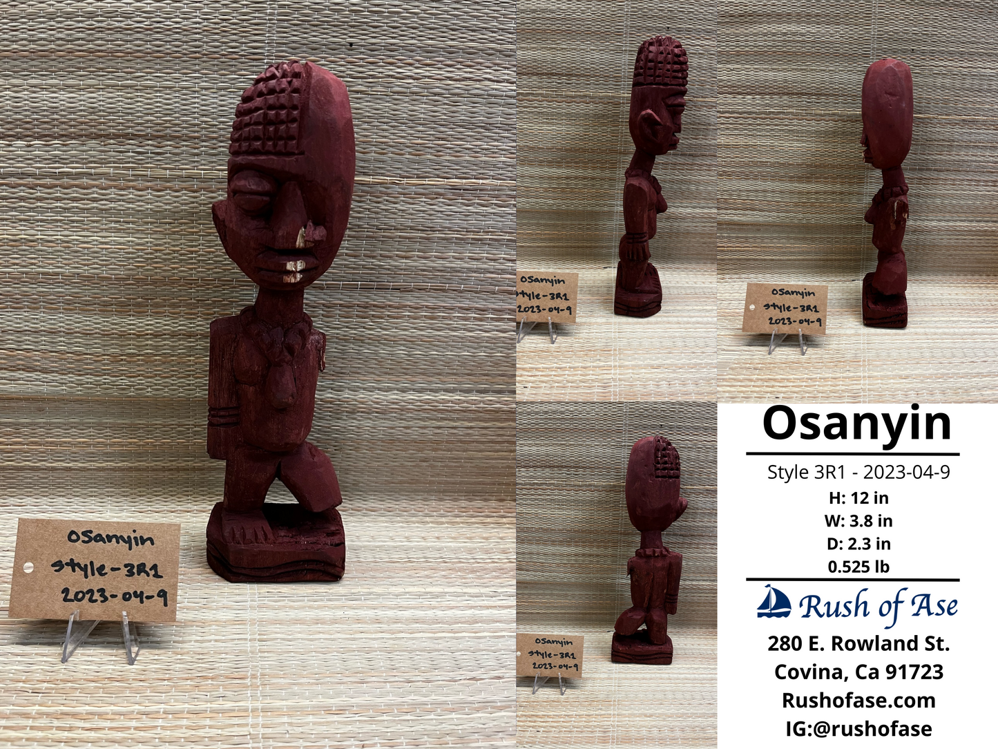 Statues | Orisa Statues | Osanyin Wood Statue - Style 3R1