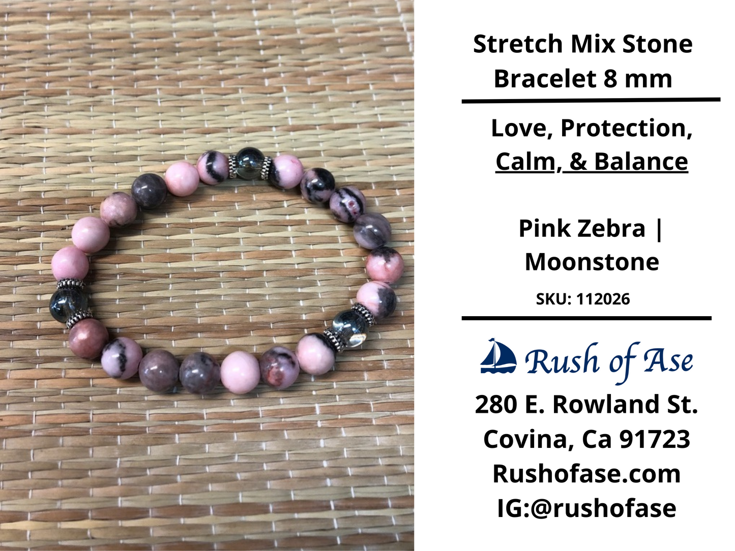 Stone Bracelet 8mm | Stretch Mix Stone Bracelet