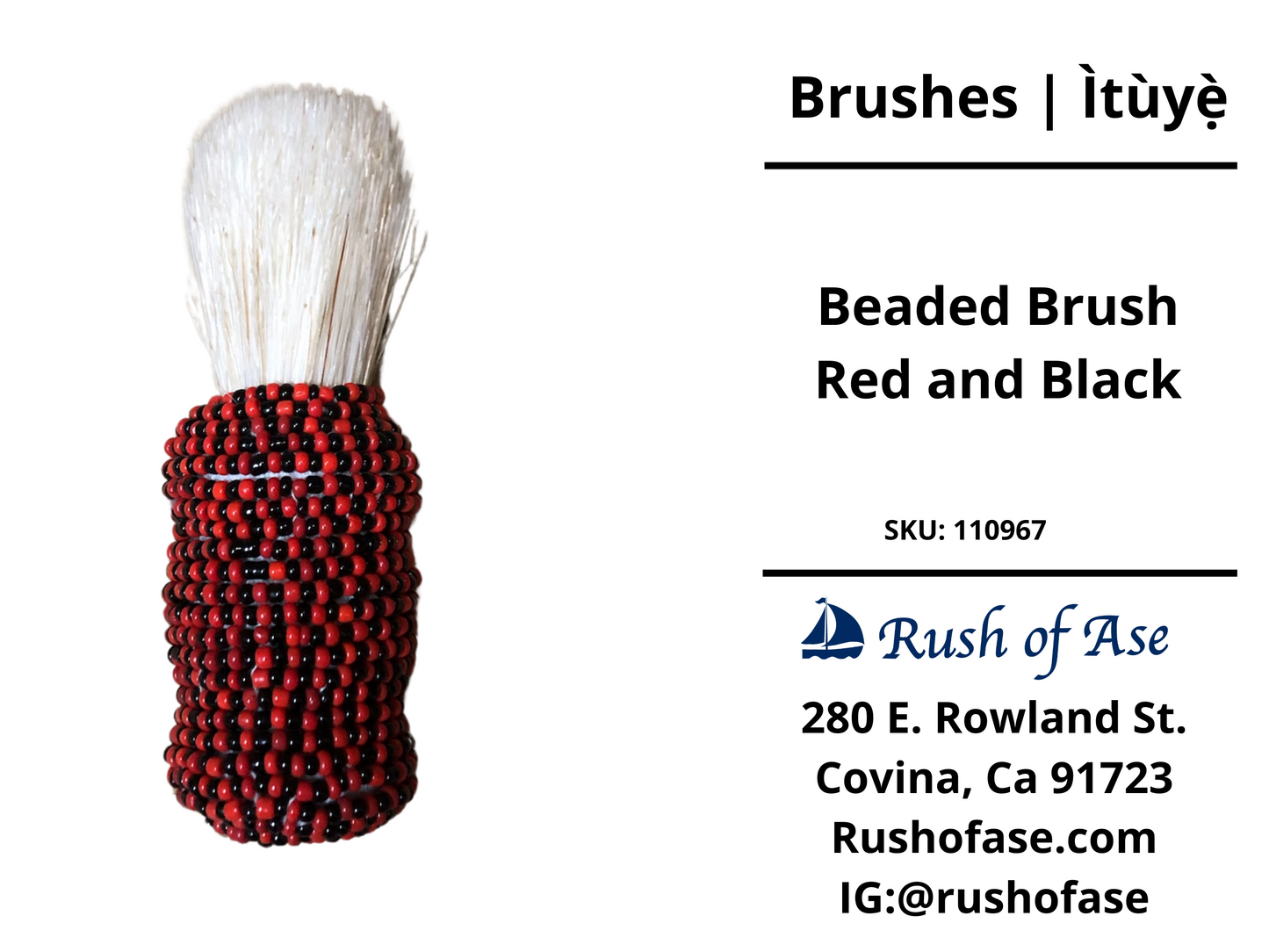Brush | Beaded Brush | Brush of Ifa | Ìtùyẹ̀