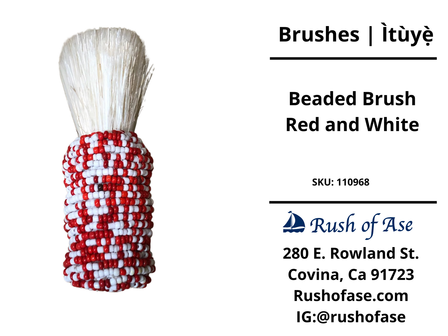 Brush | Beaded Brush | Brush of Ifa | Ìtùyẹ̀