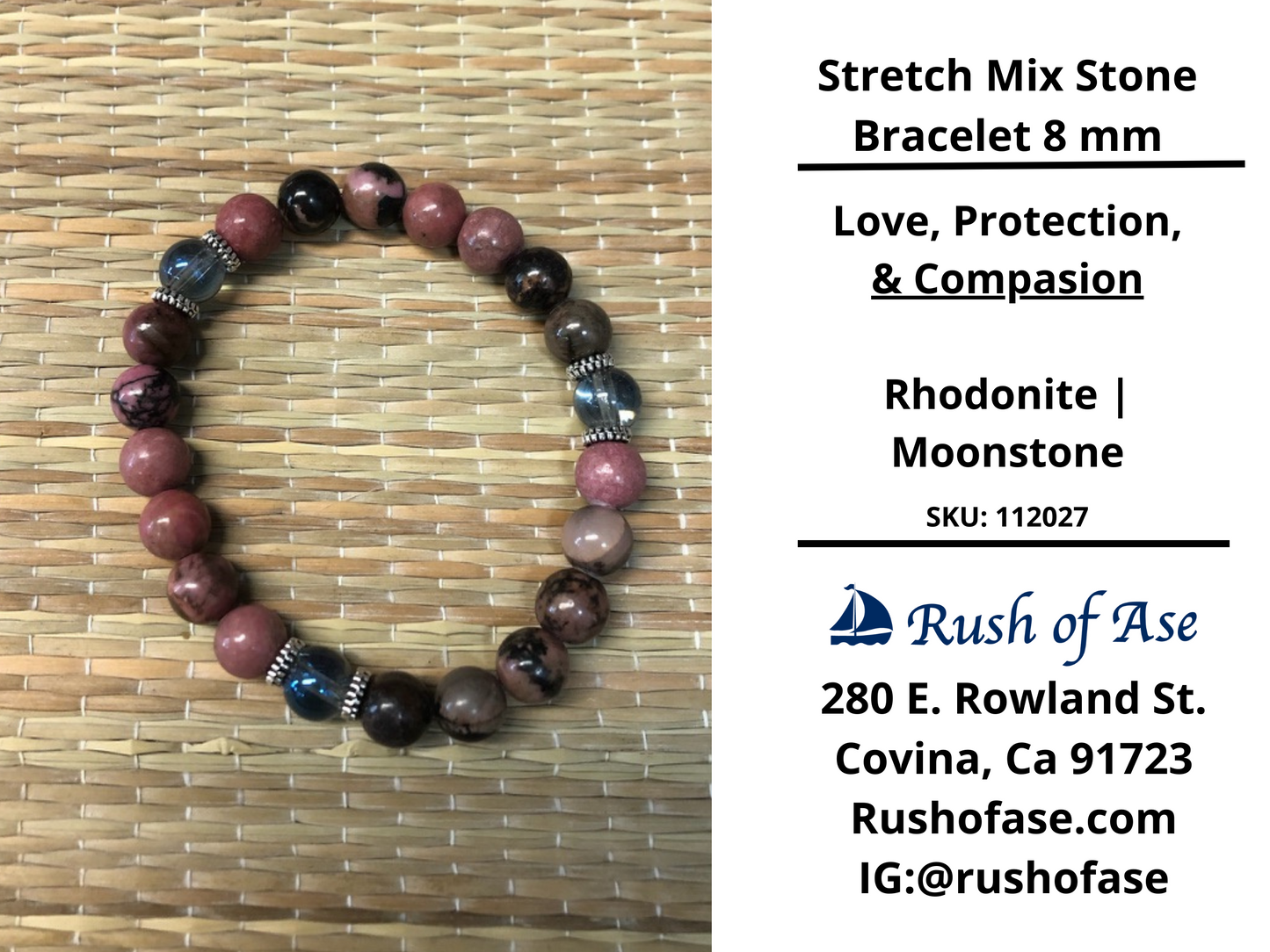 Stone Bracelet 8mm | Stretch Mix Stone Bracelet
