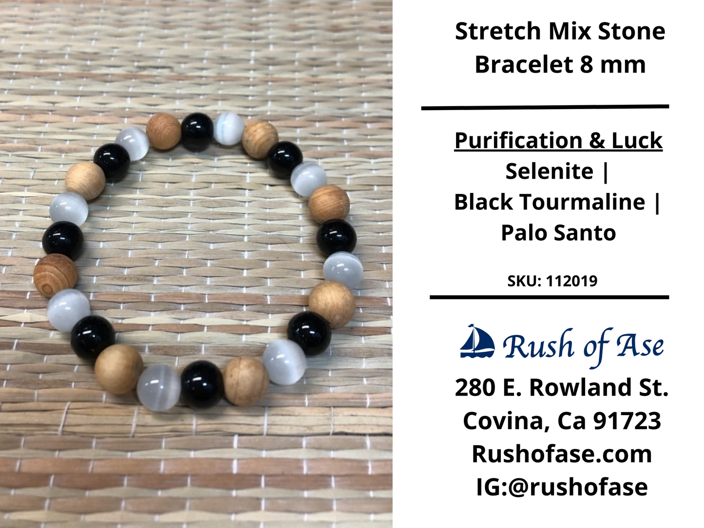 Stone Bracelet 8mm | Stretch Mix Stone Bracelet