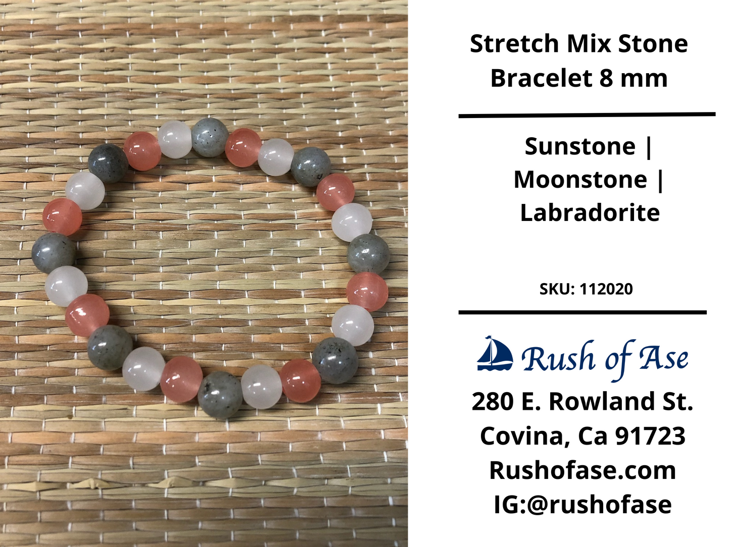 Stone Bracelet 8mm | Stretch Mix Stone Bracelet