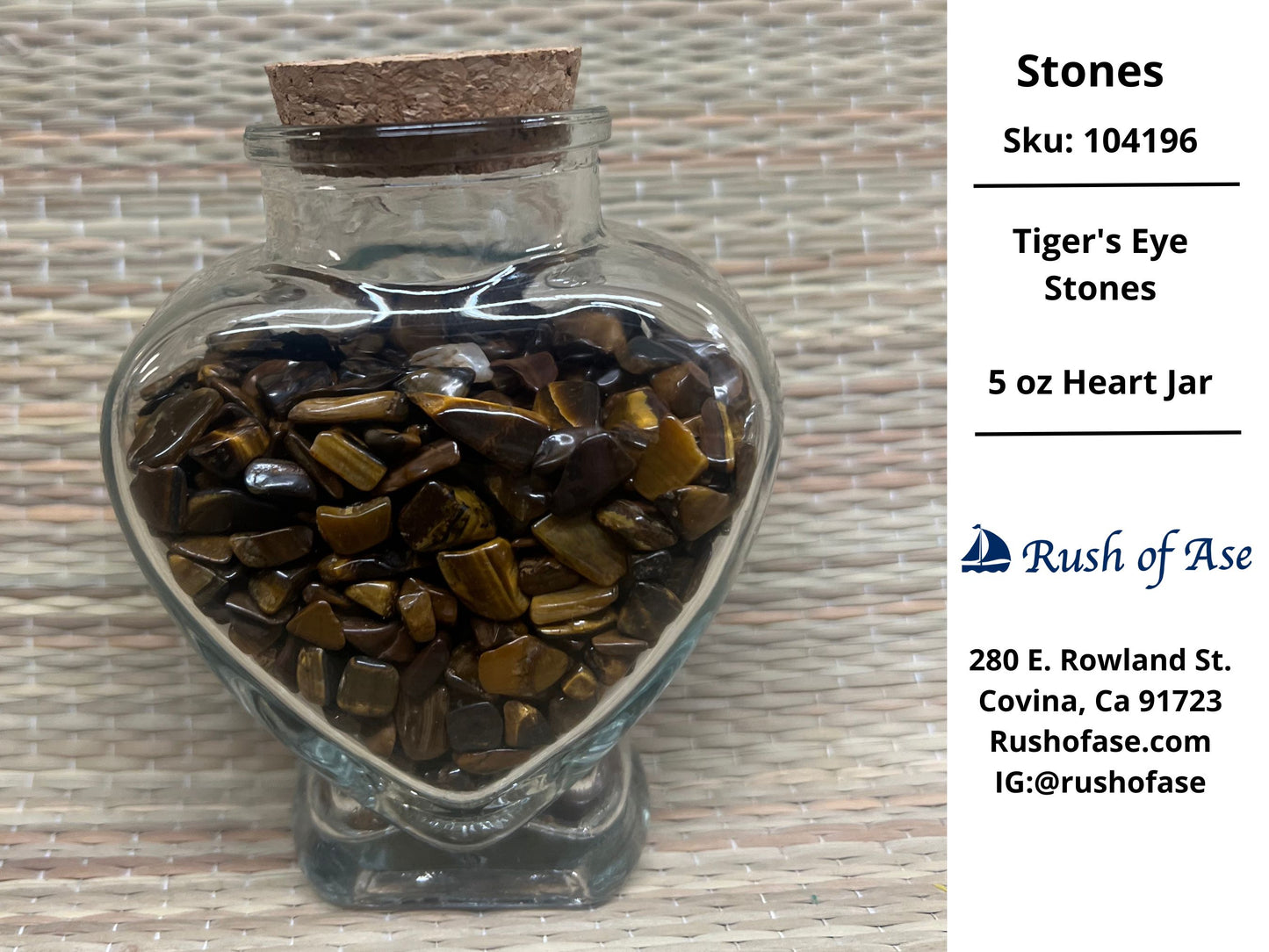 Stones | Stones in Heart Jar - 5 oz