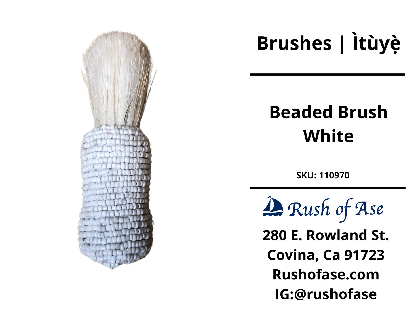 Brush | Beaded Brush | Brush of Ifa | Ìtùyẹ̀