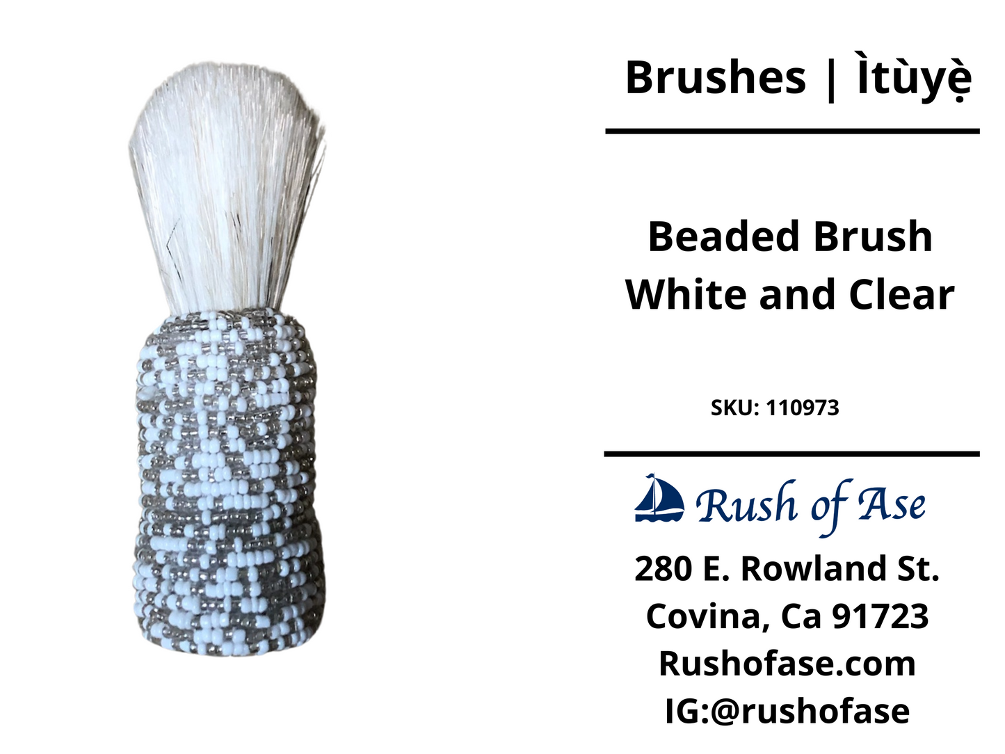Brush | Beaded Brush | Brush of Ifa | Ìtùyẹ̀