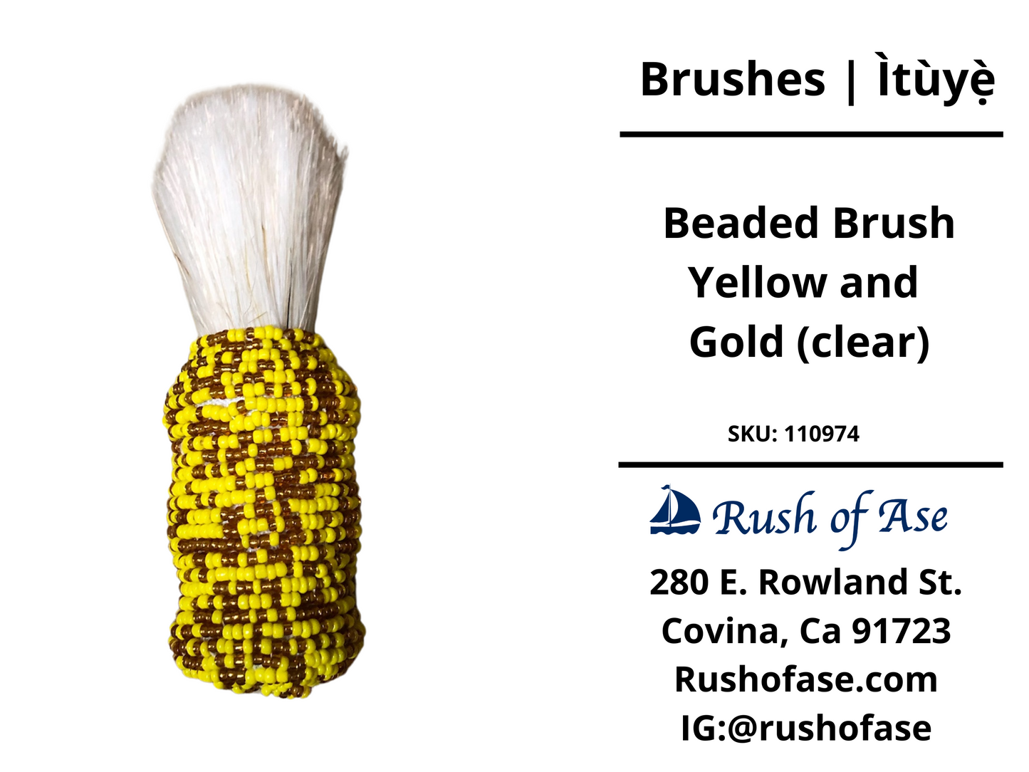 Brush | Beaded Brush | Brush of Ifa | Ìtùyẹ̀