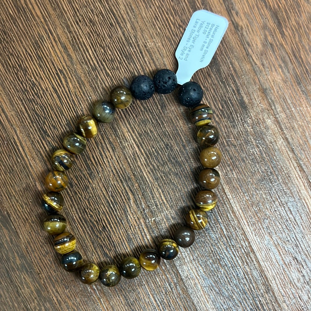 Stone Bracelet 8mm | Stretch Mix Stone Bracelet