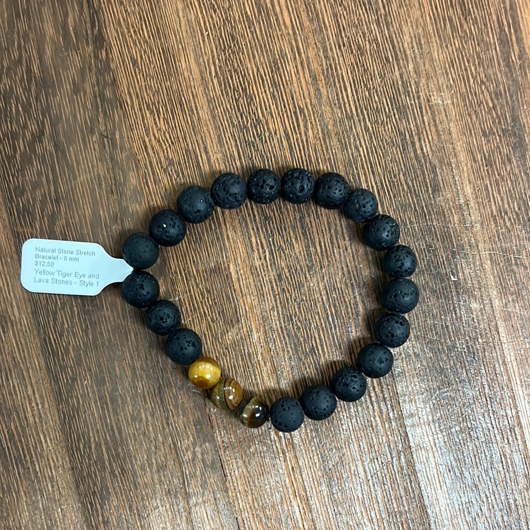 Stone Bracelet 8mm | Stretch Mix Stone Bracelet