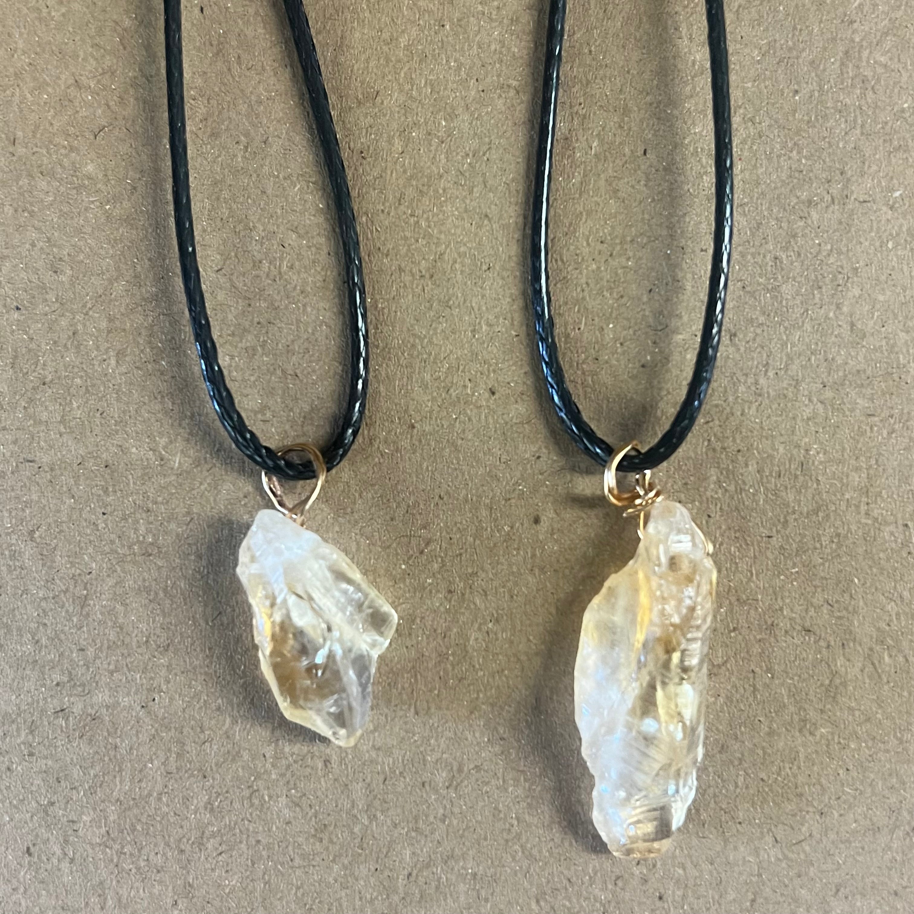 Stone Necklaces Wire Wrapped Raw Stone Necklace Rush of Ase