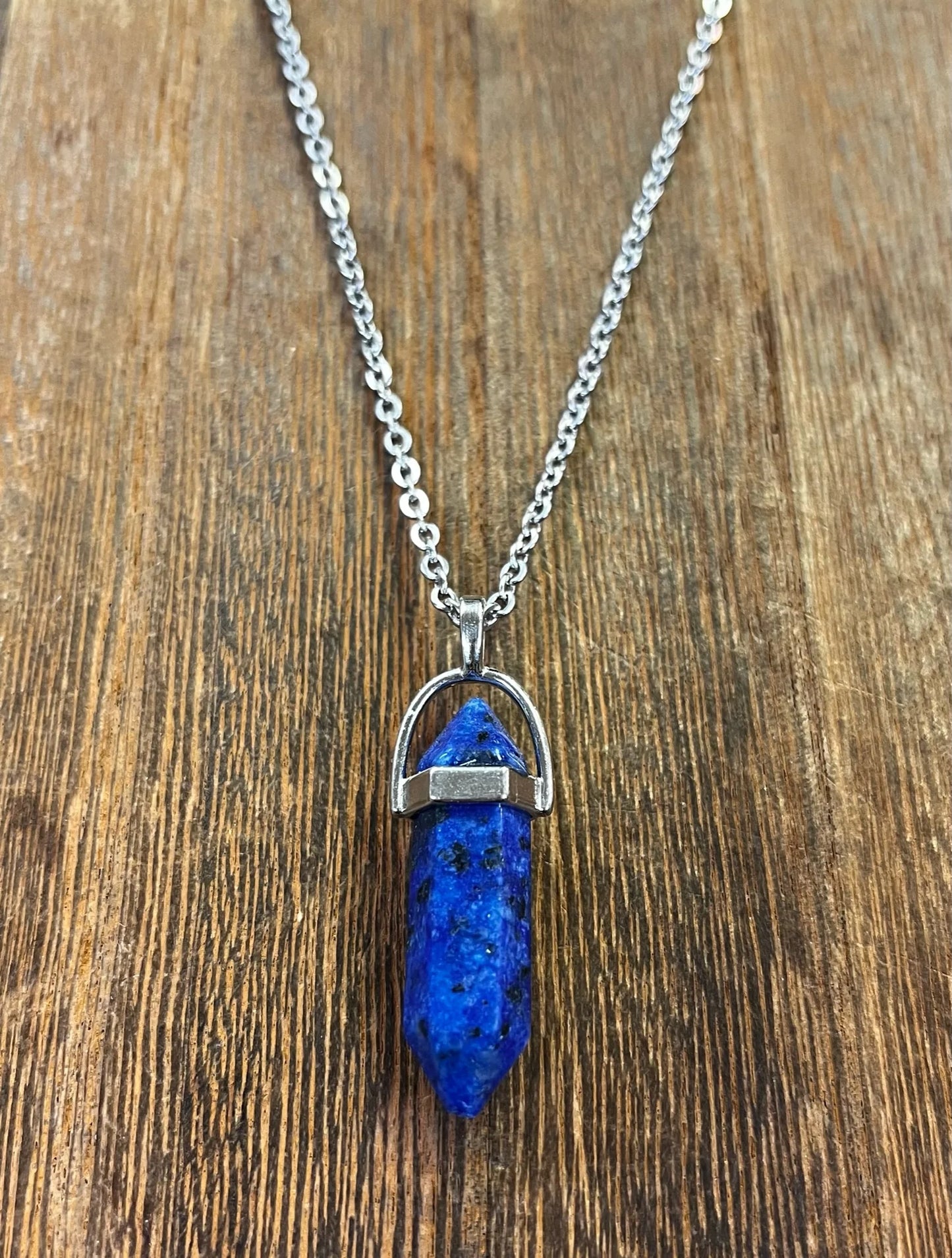 Stone Necklaces | Blue Sky Quartz Hexagonal Pendant