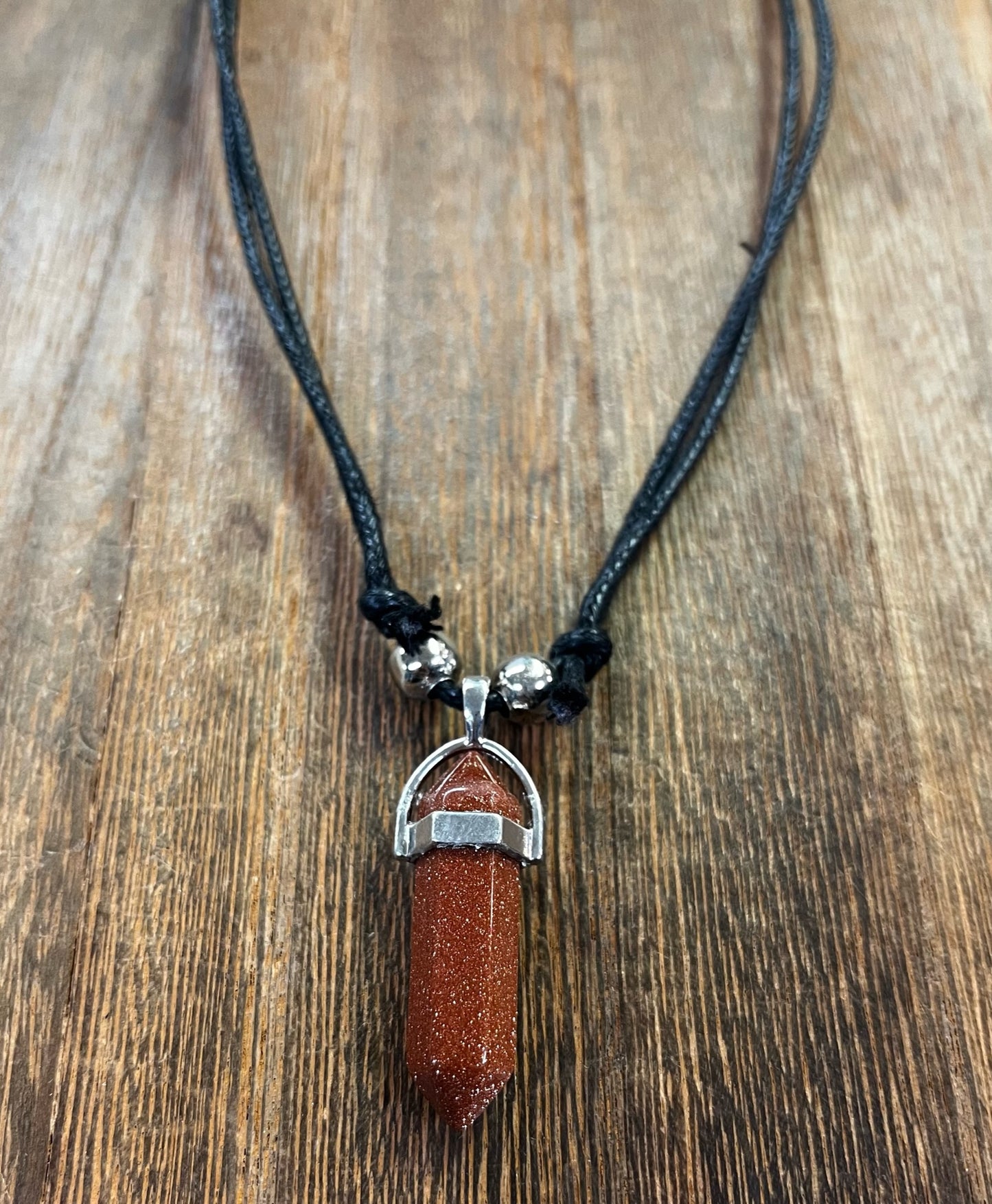 Stone Necklaces | Red Sandstone Hexagonal Pendant