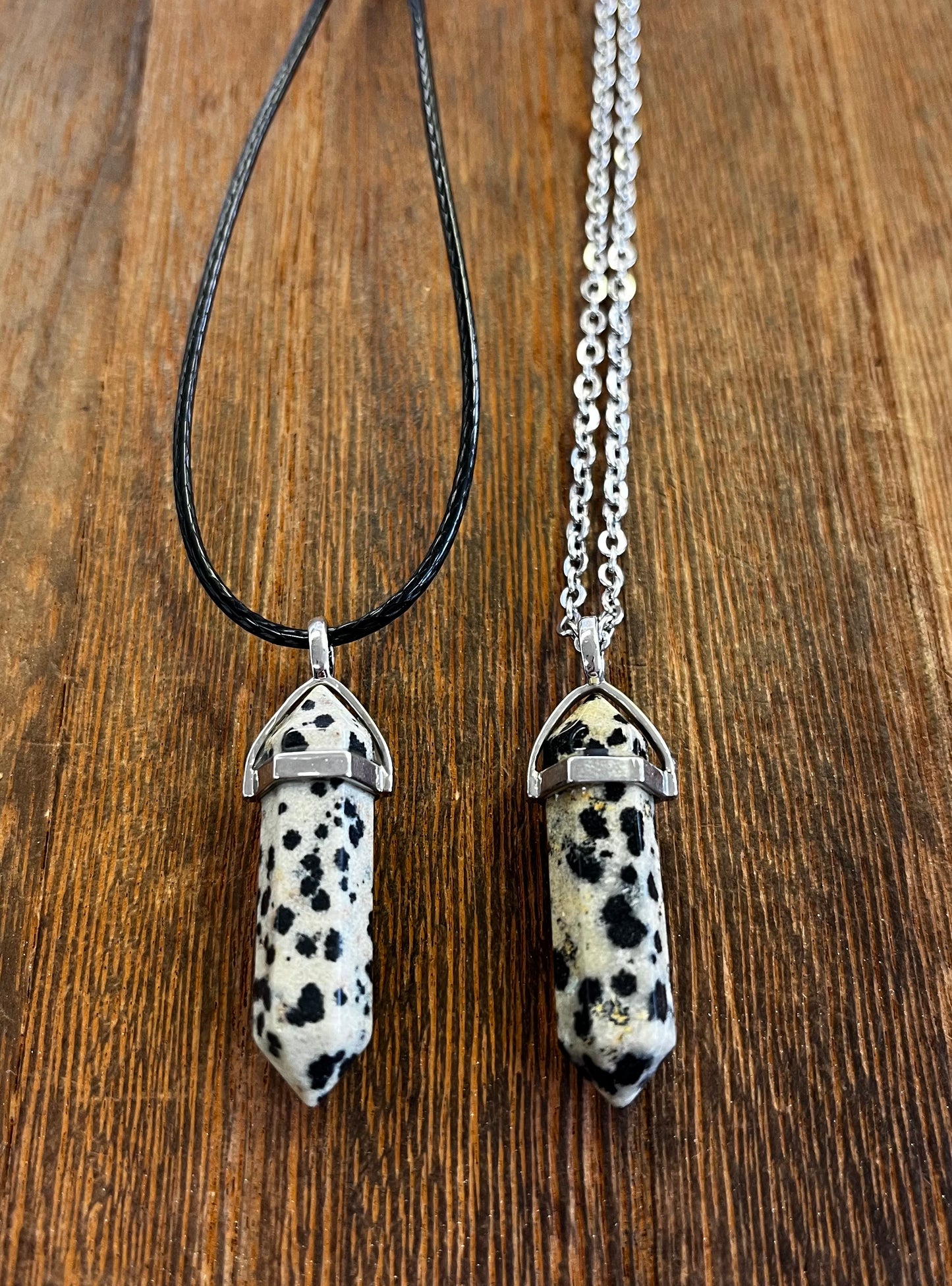Stone Necklaces | Dalmatian Jasper Hexagonal Pendant