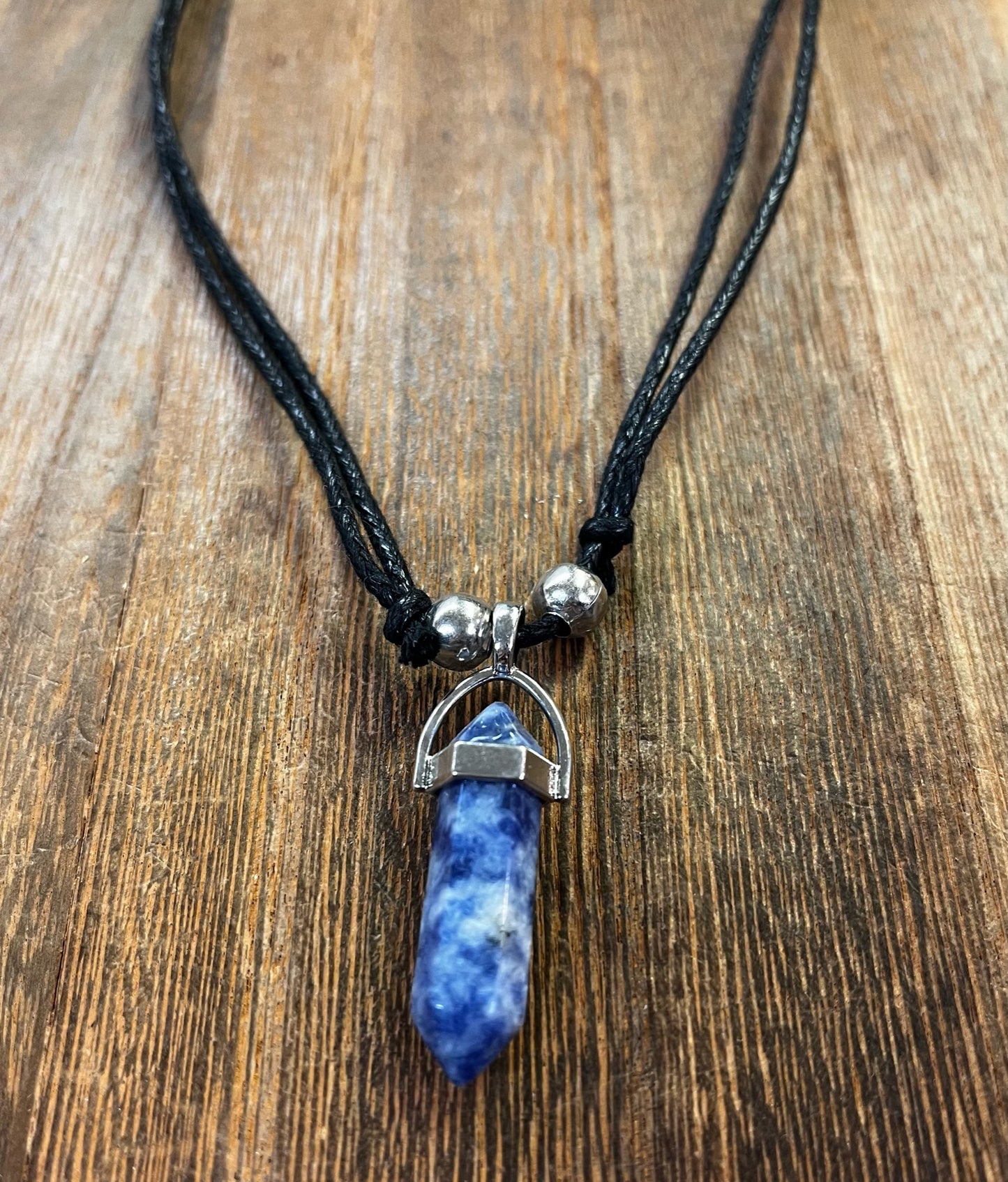 Stone Necklaces | Sodalite Hexagonal Pendant