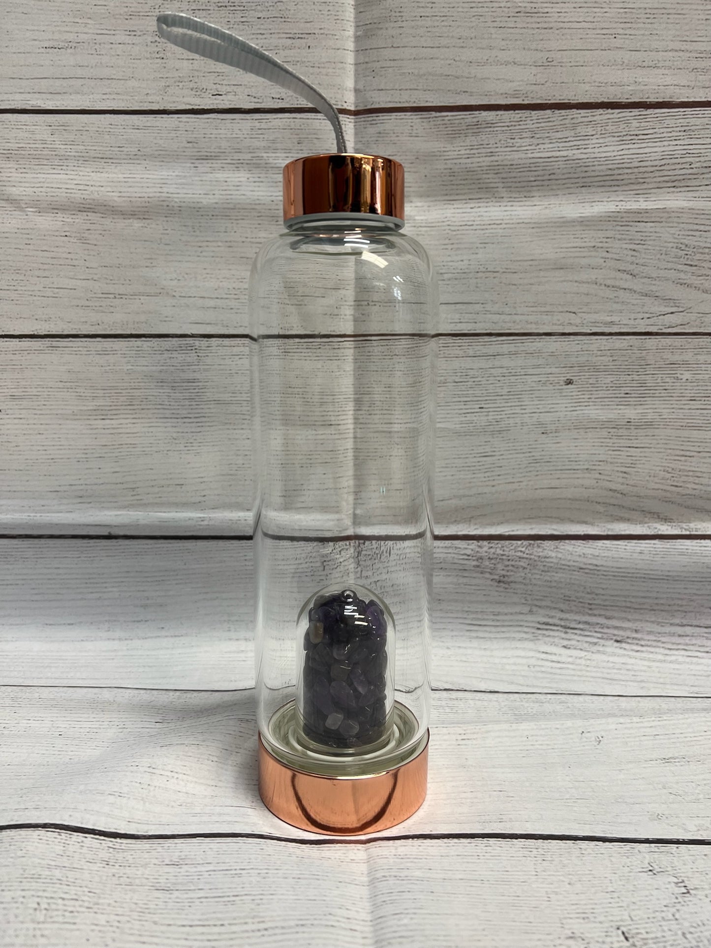 Drinkware | Crystal Energy Copper Glass Water Bottle