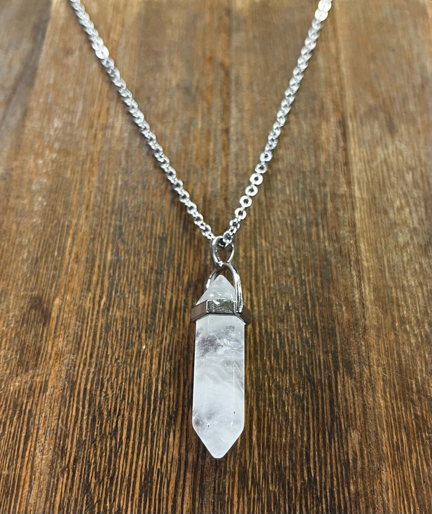 Stone Necklaces | Blue Sky Quartz Hexagonal Pendant