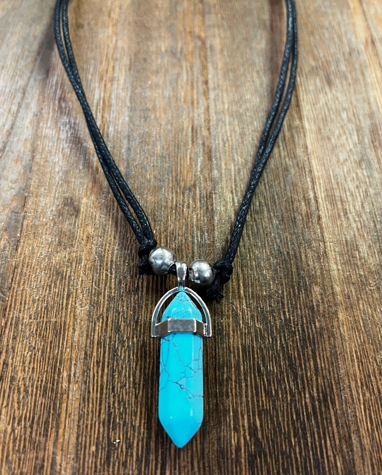 Stone Necklaces | Turquoise Quartz Hexagonal Pendant