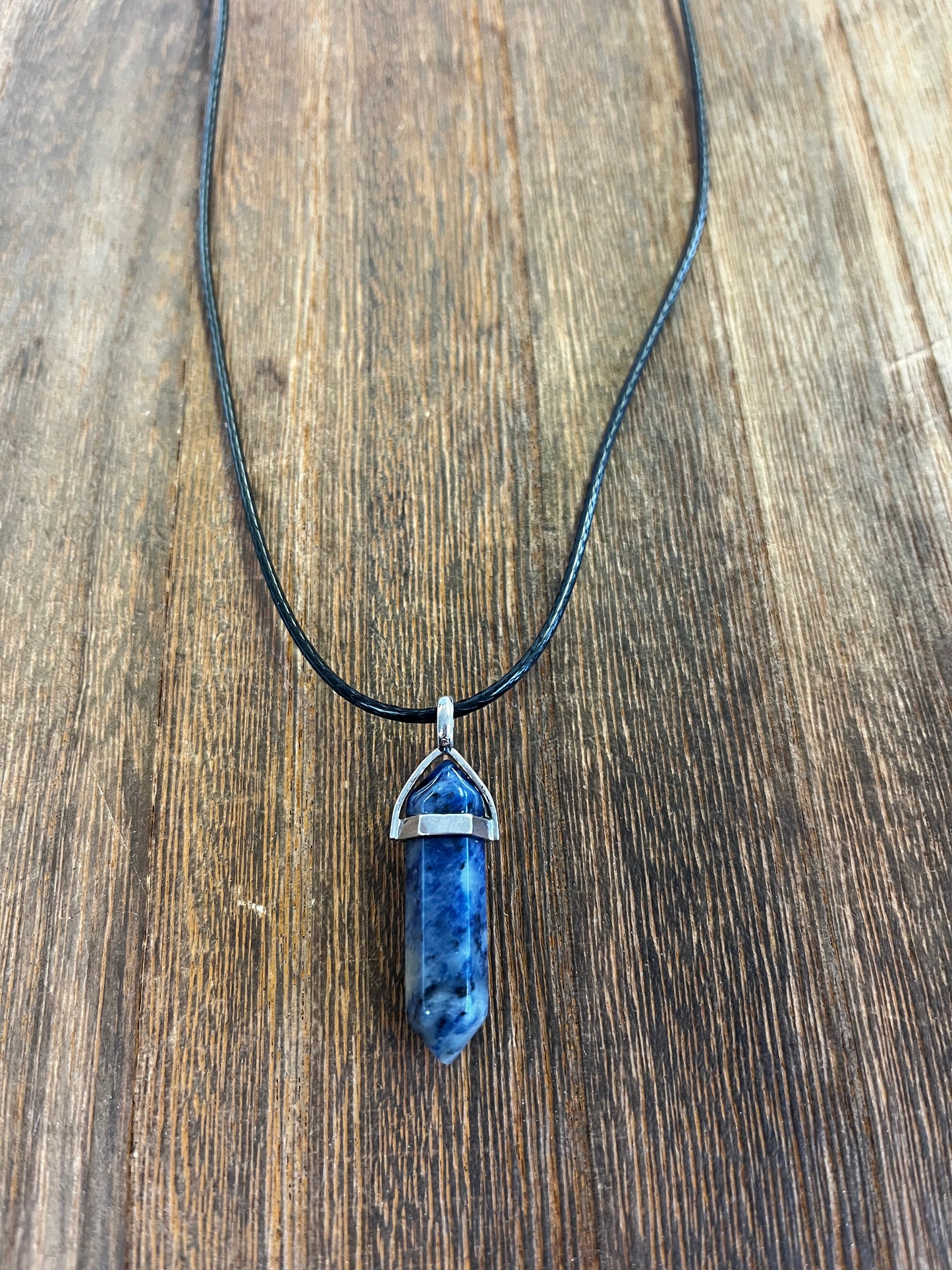 Stone Necklaces | Sodalite Hexagonal Pendant