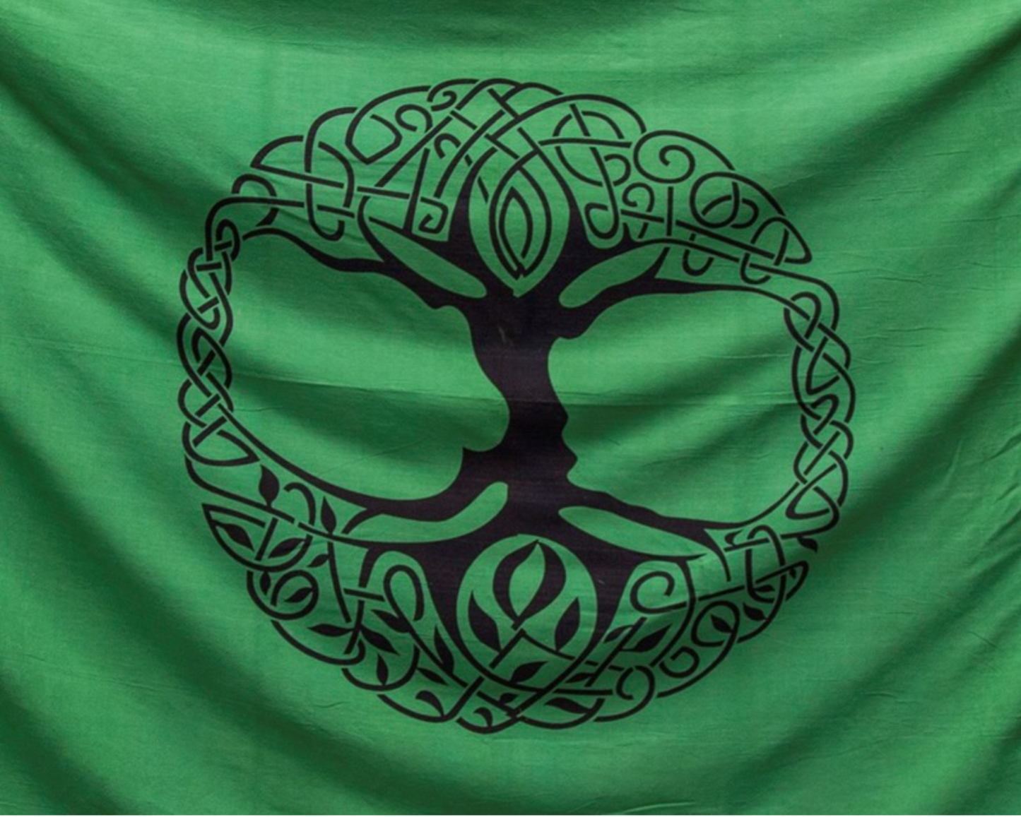 Celtic Tree Green Tapestry