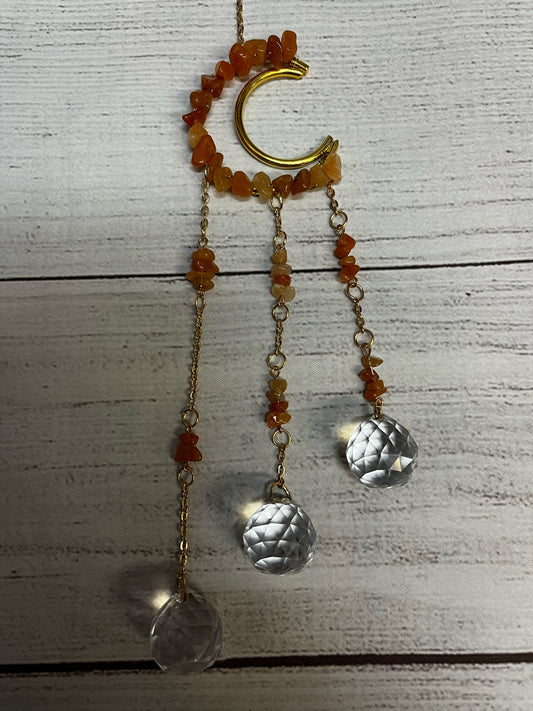 Suncatcher | Orange Crescent Moon