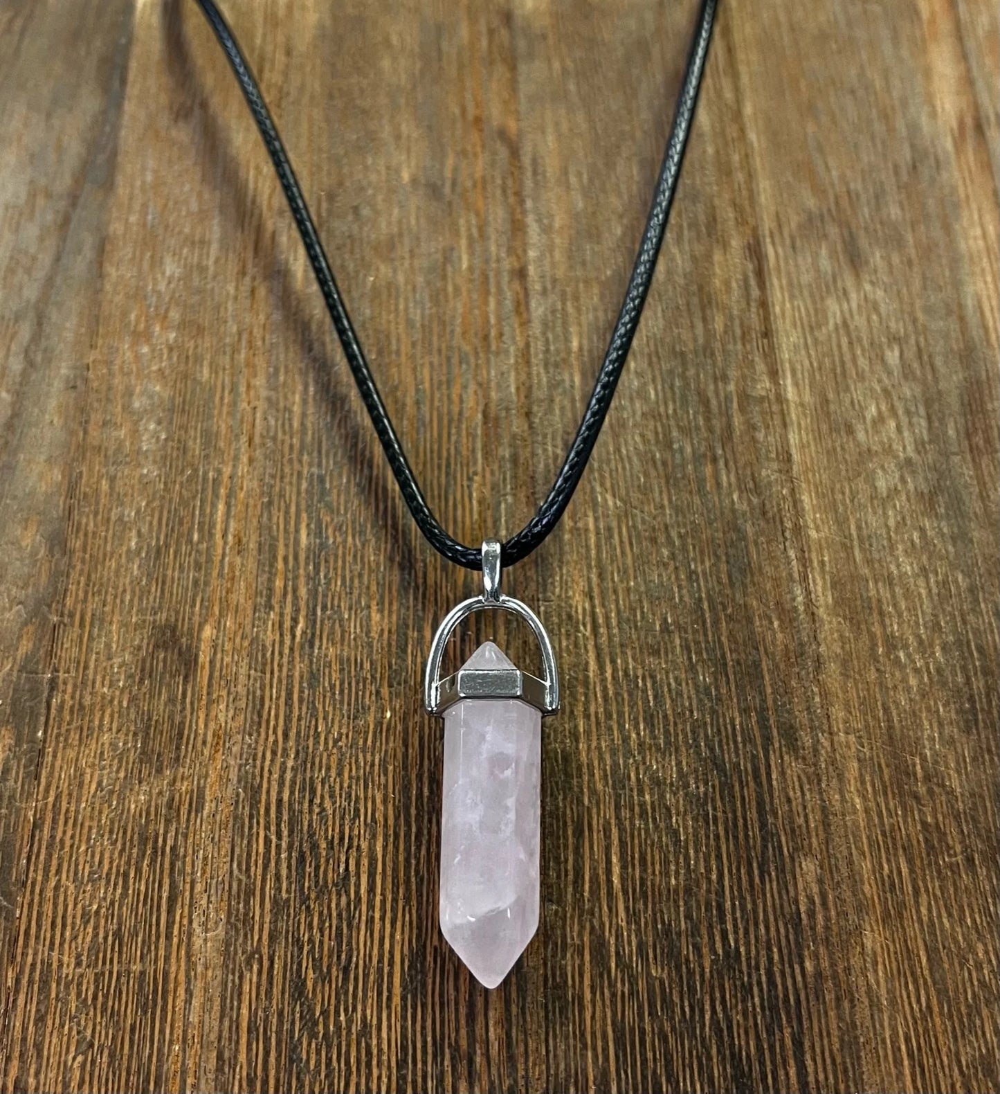 Stone Necklaces | Rose Quartz Hexagonal Pendant