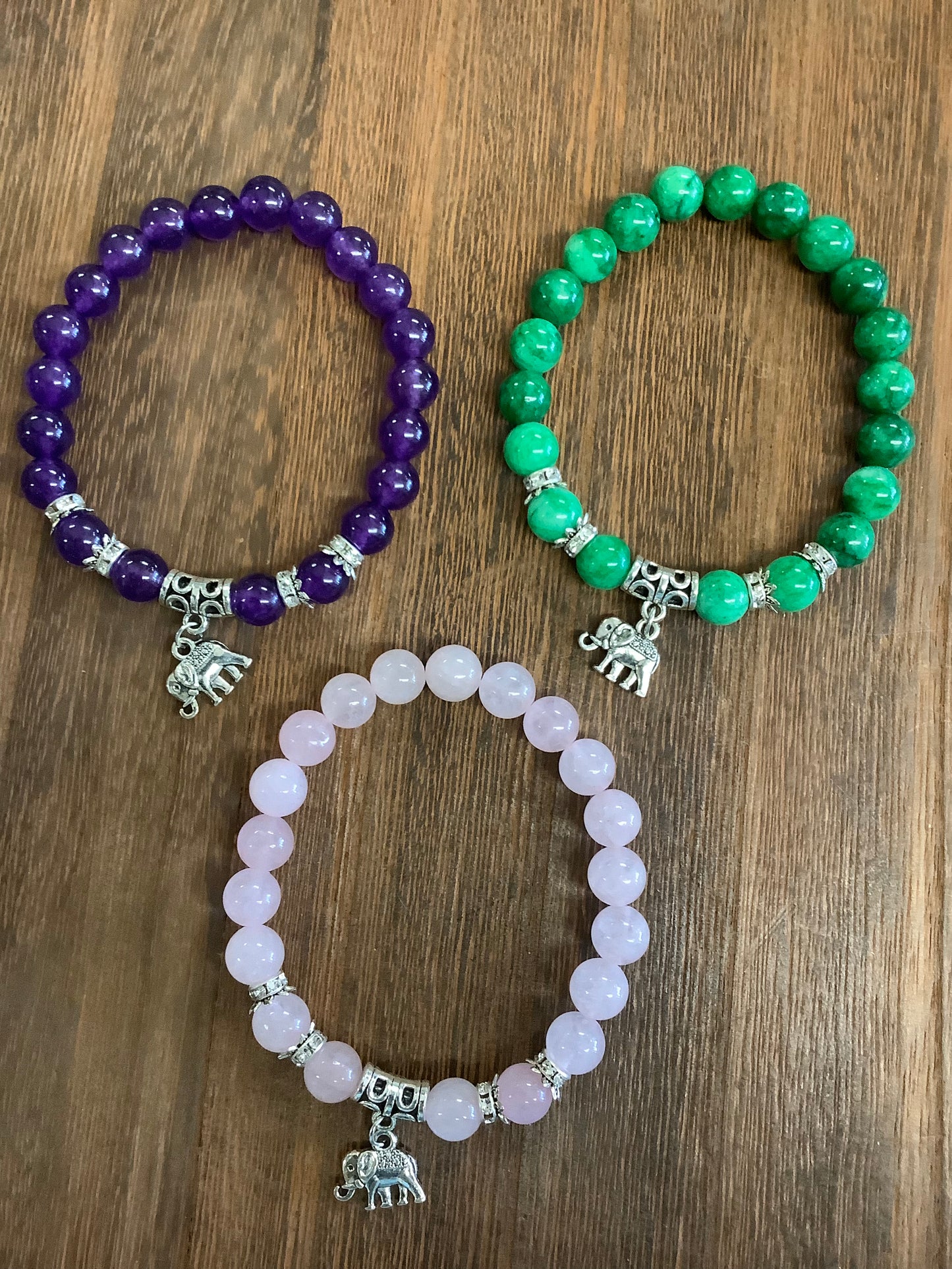 Stone Bracelet 8mm | Stone Pendants
